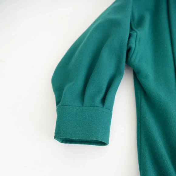 Vintage  J. Gallery Green 70% Wool Coat Size 5/6 - Picture 11 of 16